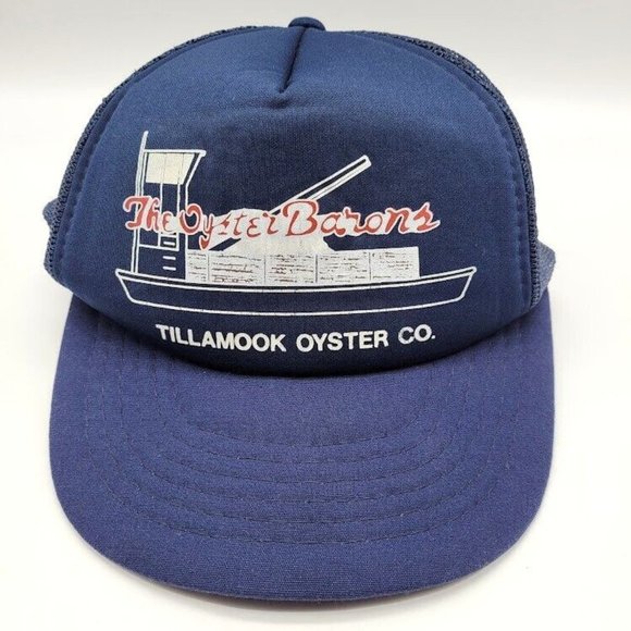Vintage Other - RARE Vintage The Oyster Barons of Tillamook Oregon Snapback Hat Truckers Cap USA